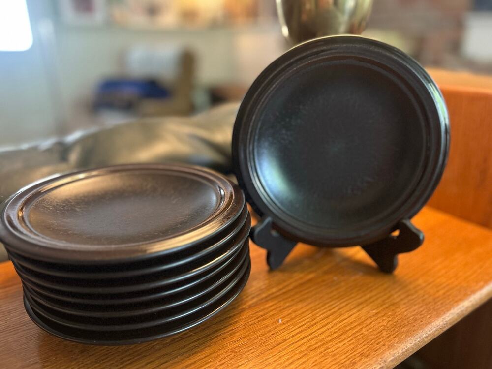 Beautiful Vintage Pfaltzgraff Salad Plates Cocoa Brown